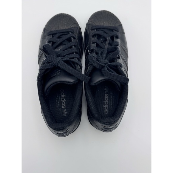 Adidas Superstar Foundation J US Size 4.5 Youth Shoes Triple Black FU7713  EUC